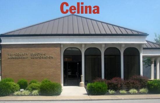 Photo of the front of the Celina, TN Tri-County Electric office.
