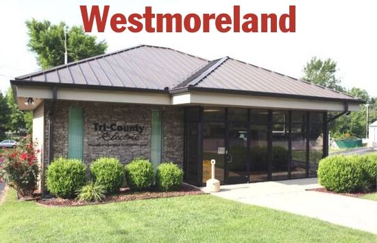 Photo of the front of the Tri-County Electric Westmoreland Office