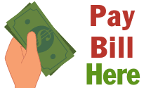 This is a graphic that says, "Pay Bill Here" and shows a drawing of a hand holding some paper money. It functions as a hotlink button to click you through to the login for the secure bill pay platform for Tri-County Electric.