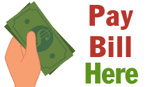 This is a graphic that says, "Pay Bill Here" and shows a drawing of a hand holding some paper money. It functions as a hotlink button to click you through to the login for the secure bill pay platform for Tri-County Electric.