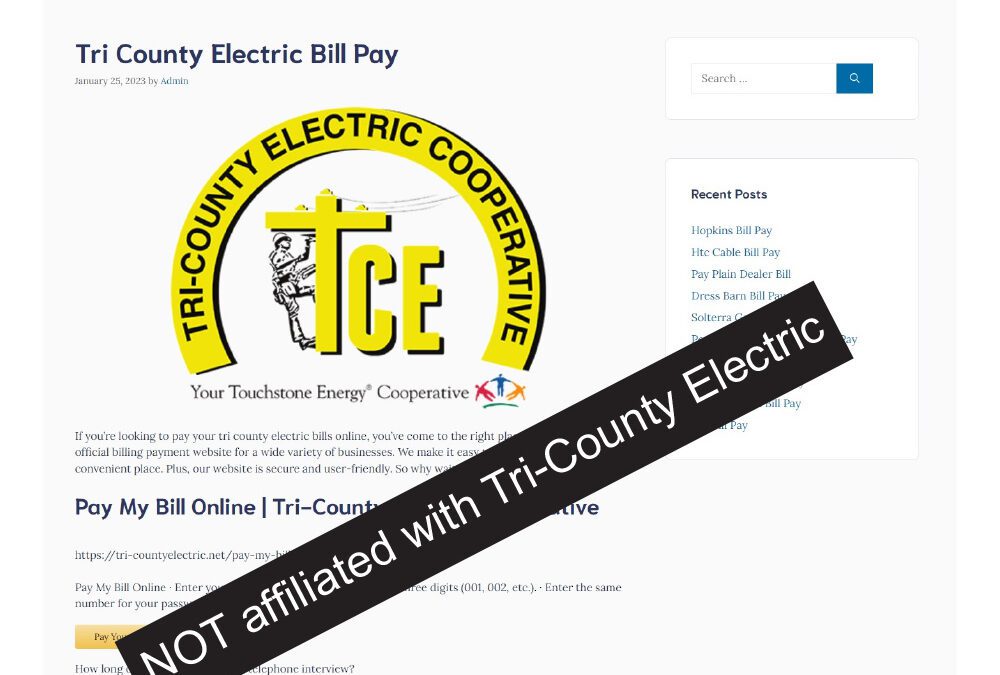 tri county electric bill pay NOT AFFILIATED WITH TCEMC